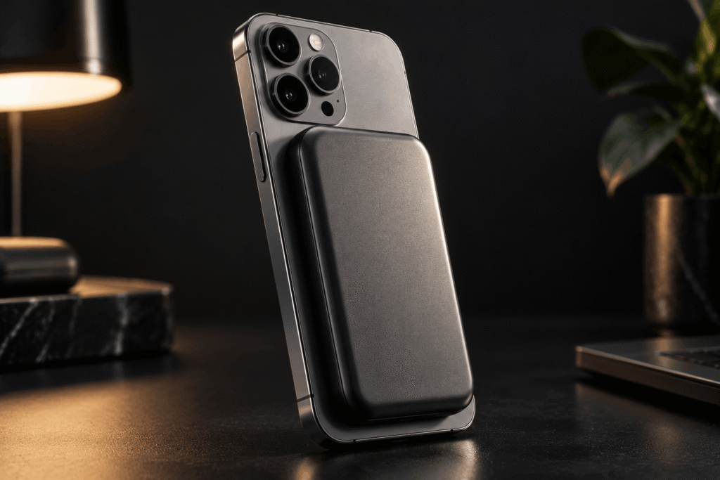 The Slim Magnetic Power Bank That Hides Behind Your Phone