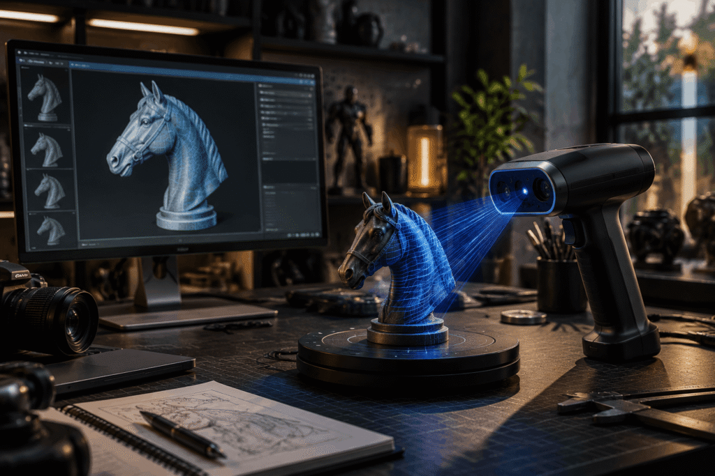 A Portable Hybrid 3D Scanner