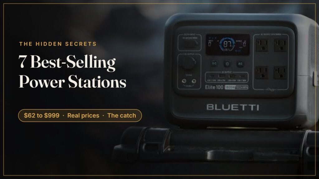 BLUETTI Elite 100 V2 portable power station outdoors in the mountains